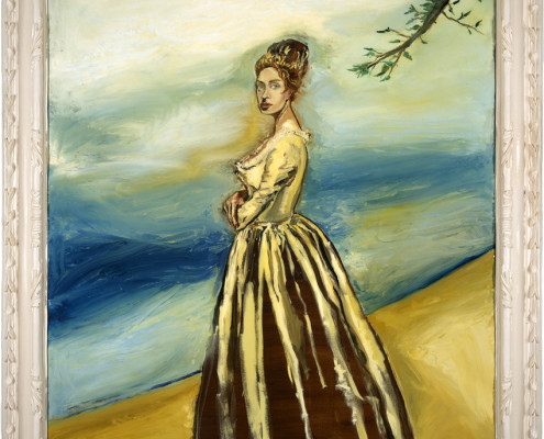 Julain Schnabel, Portrait of Olatz Schnabel, 1997, oil, resin on canvas, NSU Art Museum Fort Lauderdale, promised gift, Olatz Schnabel