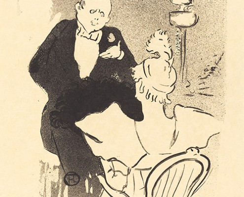 Henri de Toulouse-Lautrec (French, 1864 - 1901 ), Wisdom (Sagesse), 1893, lithograph in black on Japan paper, Rosenwald Collection 1952.8.330