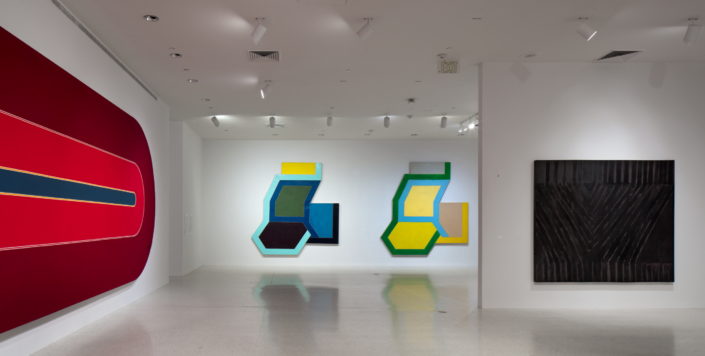 Installation view of Frank Stella: Experiment and Change at NSU Art Museum Fort Lauderdale, Gallery 4, Photo by Steven Brooke