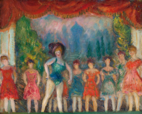 William Glackens, Study for Music Hall Turn, c. 1918, oil on canvas, NSU Art Museum Fort Lauderdale; bequest of Ira D. Glackens, 91.40.151