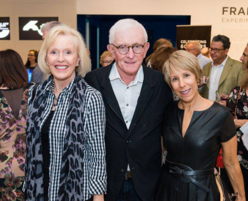 Bonnie Clearwater with guests at the NSU Art Museum Frank Stella opening