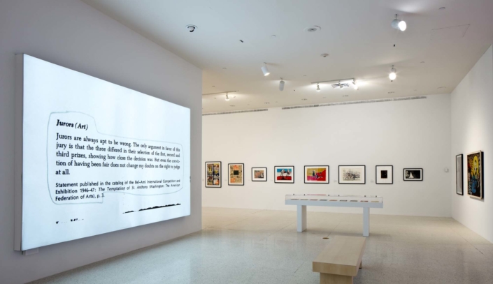 Remember to React: 60 Years of Collecting installation shot of galleries