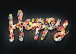 Noble & Webster, Happy, 1999. The Collection of John & Amy Phelan © Tim Noble and Sue Webster. All Rights Reserved, DACS, London/ ARS, NY 2019