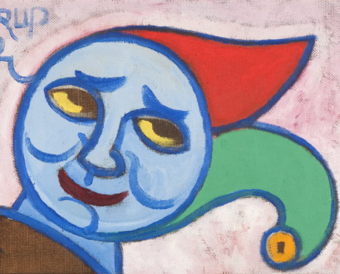 Henry Heerup, Untitled (Moon Girl), 1972. Oil on canvas. NSU Art Museum Fort Lauderdale; Cobra Collection; gift of Golda and Meyer Marks. Photograph by Angelika Rinnhofer.