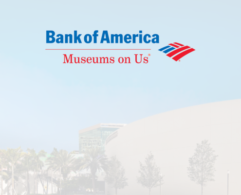 museums on us - Bank of America logo over image of Museum