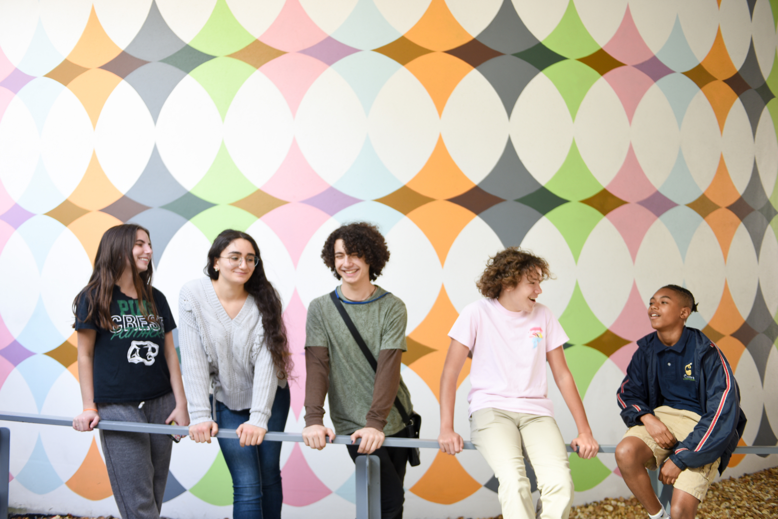 Teen Art Council posing outside of NSU Art Museum
