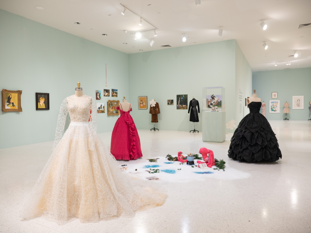 Installation image of The Swans exhibition