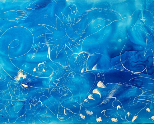 Susan Kim Alvarez, Smitten Wrangler, 2022 Acrylic on canvas. © Susan Kim Alvarez