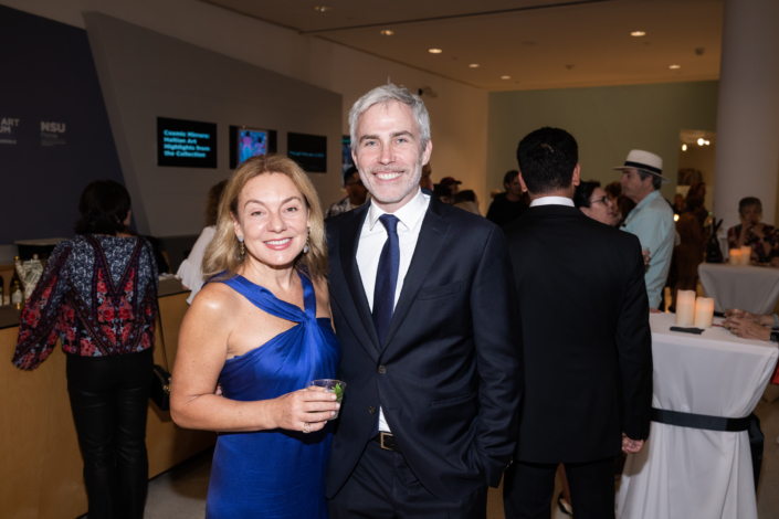 Guests attending the opening of Glory of the World: Color Field Painting (1950s to 1983) at NSU Art Museum Fort Lauderdale.
