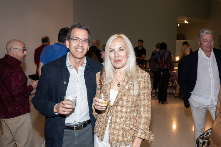 Guests attending the opening of Walasse Ting: Parrot Jungle at NSU Art Museum Fort Lauderdale.