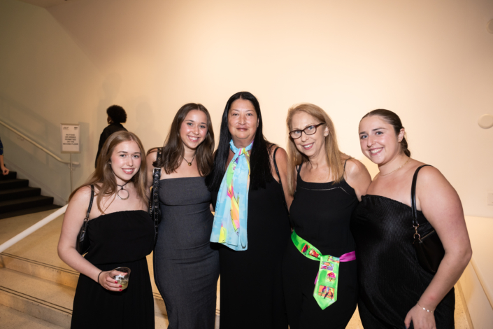 Mia Ting with guests attending the opening of Walasse Ting: Parrot Jungle at NSU Art Museum Fort Lauderdale.