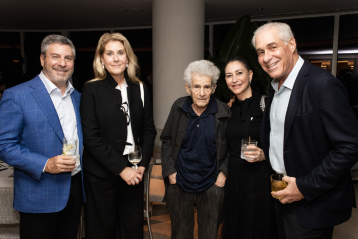 Howard and Stephanie Krass, Larry Poons, and Museum guests