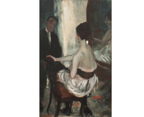 William J. Glackens, Seated Actress with Mirror, c.1903. NSU Art Museum Fort Lauderdale; gift of Sansom Foundation, Inc.