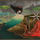 Leonora Carrington, Artes 110 (Arts 110), 8 Febrie, 1944, Oil on canvas, 16 x 24 in (40.6 x 60.9 cm), NSU Art Museum Fort Lauderdale; promised gift of Pearl and Stanley Goodman, PG2012.1.12. © 2025 Estate of Leonora Carrington / Artists Rights Society (ARS), New York.