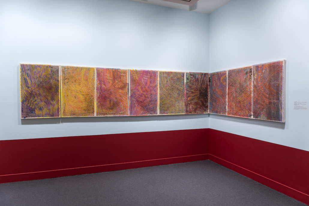 DSC04676 Installation image of Addison Wolff: At the Baths, 2025. Courtesy of NSU Art Museum Fort Lauderdale.