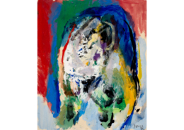 Asger Jorn, Individuum Ineffable (Ineffable Personality), 1966, Acrylic on paper mounted on canvas, 21.7 x 18.5 in (55.2 x 46.9 cm), NSU Art Museum Fort Lauderdale; Cobra Collection; gift of Golda and Meyer Marks M-98.30. © 2025 Donation Jorn, Silkeborg / Artists Rights Society (ARS), New York / VISDA; Photograph by Angelika Rinnhofer.