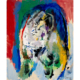 Asger Jorn, Individuum Ineffable (Ineffable Personality), 1966, Acrylic on paper mounted on canvas, 21.7 x 18.5 in (55.2 x 46.9 cm), NSU Art Museum Fort Lauderdale; Cobra Collection; gift of Golda and Meyer Marks M-98.30. © 2025 Donation Jorn, Silkeborg / Artists Rights Society (ARS), New York / VISDA; Photograph by Angelika Rinnhofer.