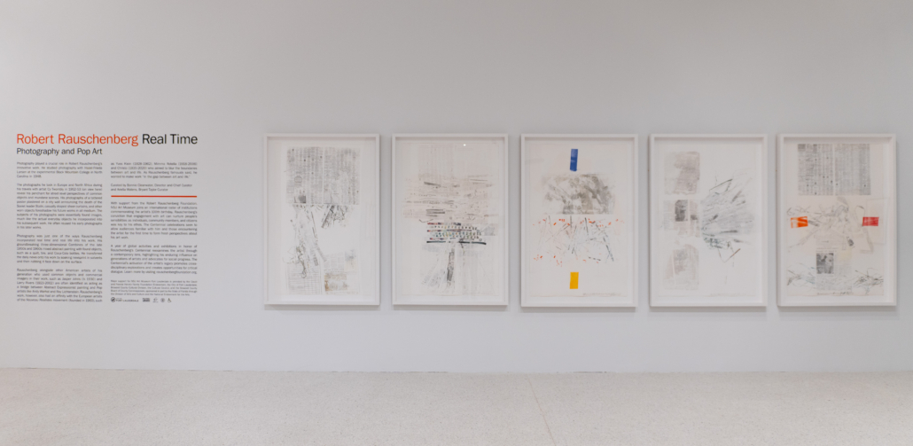 DSC06537 Installation image of Robert Rauschenberg: Real Time, 2025. Courtesy of NSU Art Museum Fort Lauderdale.