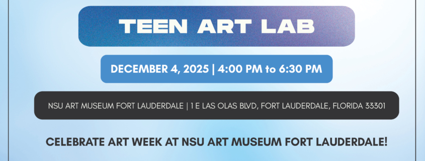 Art Week Teen Art Lab Poster