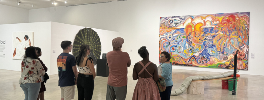 Docent giving tour to visitors