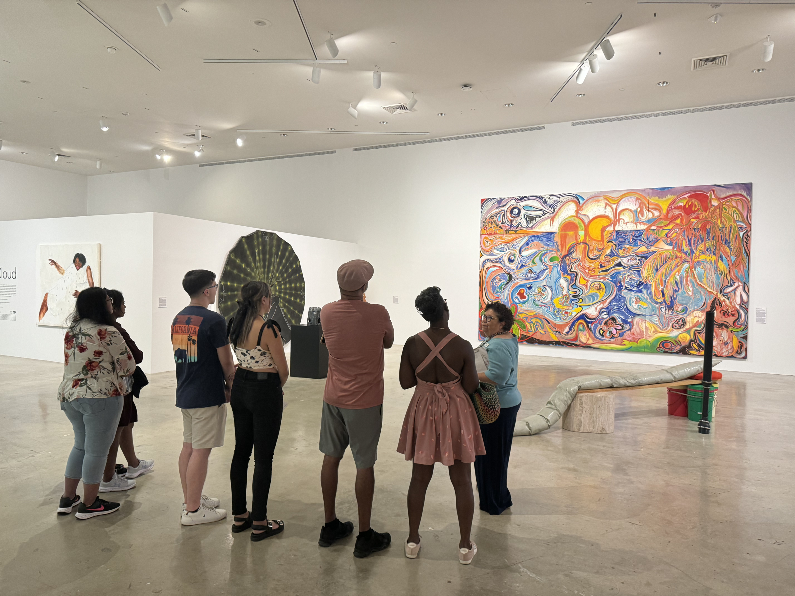 Docent giving tour to visitors