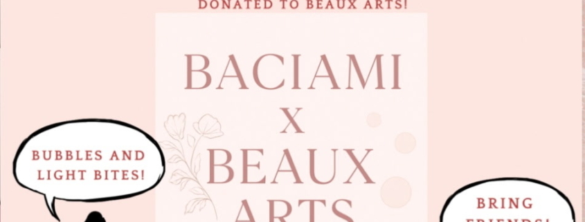 Beaux Arts Sip and Shop Flyer