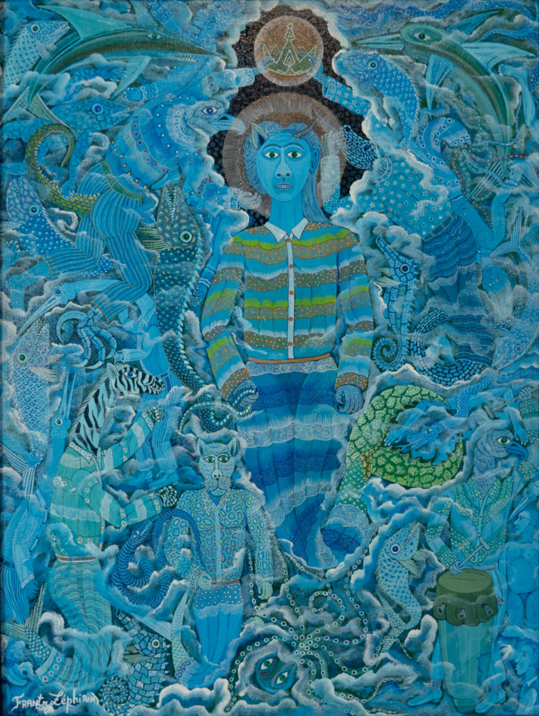 Frantz Zéphirin, La Métamorphose d’Erzulie, 1996. Acrylic on canvas. NSU Art Museum Fort Lauderdale; gift of Carol J. Horning