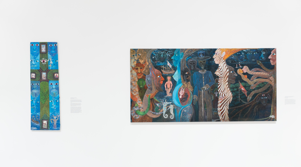 Installation images from Frantz Zéphirin: The Messenger, 2026. Courtesy of NSU Art Museum Fort Lauderdale.