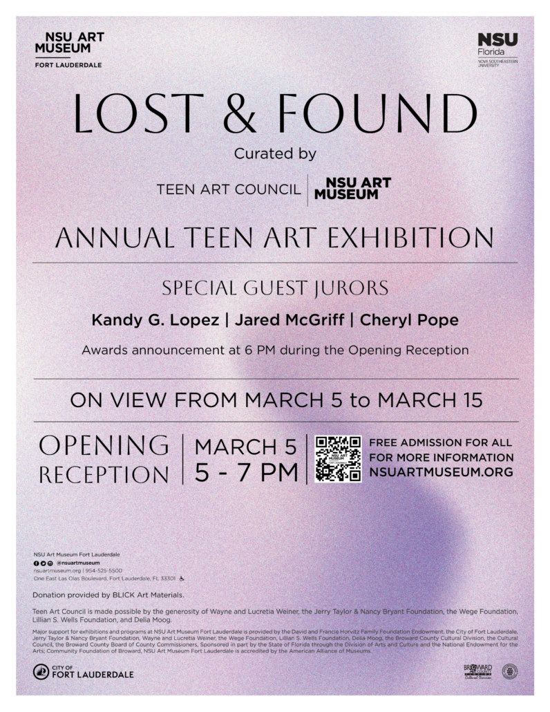 Lost and Found Poster Opening Reception Version 5