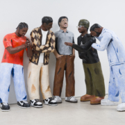 Piero Penizzotto, Kings of Comedy (Chris, Imani, Bernard, Calvin, Dre), 2024 Papier-mâché, foam and acrylic Photography by Oriol Tarridas Courtesy of the Artist and Primary