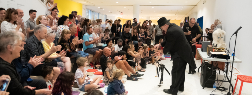 Pablo Cano performing puppet show