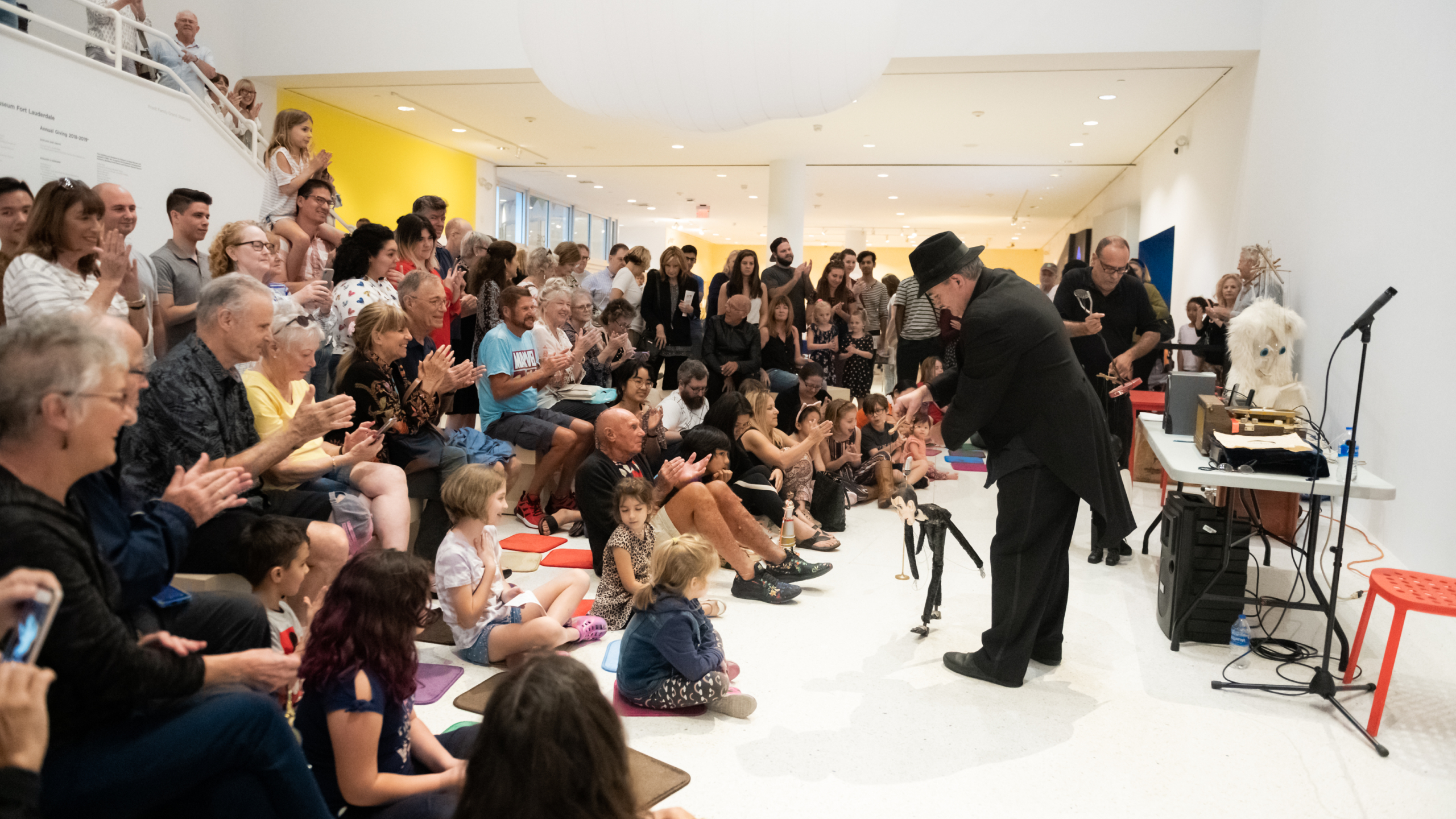 Pablo Cano performing puppet show