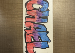 graffiti-style lettering