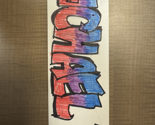 graffiti-style lettering