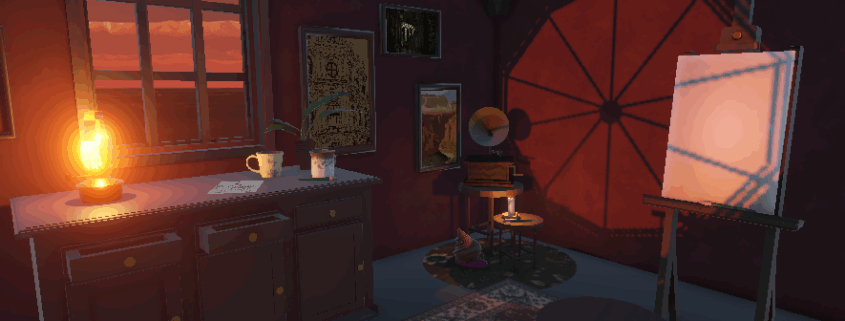 VR interior room with window