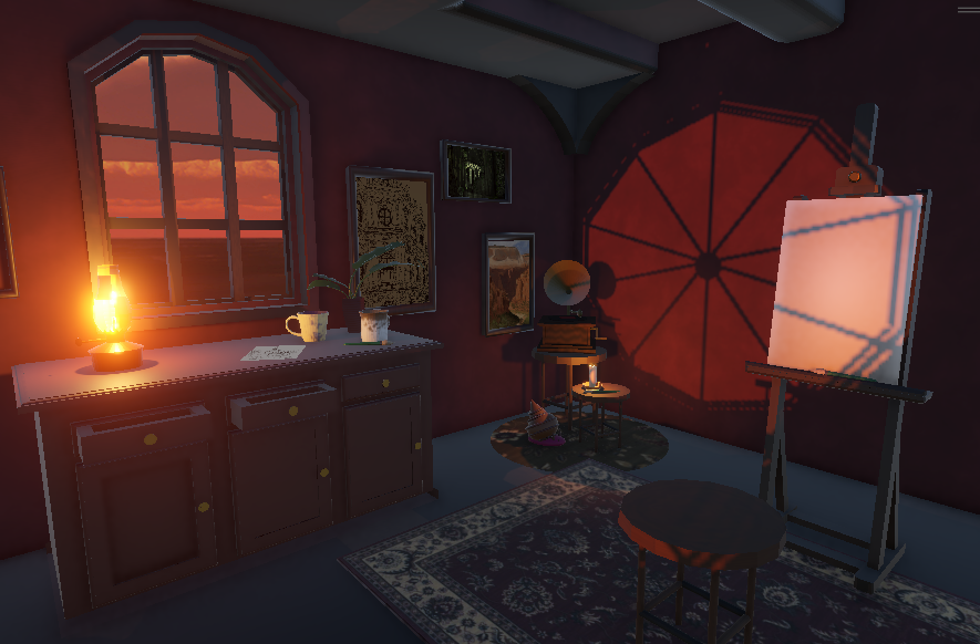 VR interior room with window