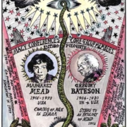 Suzanne Treister HEXEN 2.0/Tarot/VI THE LOVERS - Margaret Mead and Gregory Bateson Digital print, 29.7 x 21 cm 2009-11 Courtesy the artist, Annely Juda Fine Art, London and P.P.O.W. Gallery, New York https://www.suzannetreister.net/