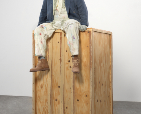 Urs Fischer Julian, 2014 Paraffin wax, microcrystalline wax, encaustic pigment, oil paint, steel, wicks