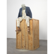 Urs Fischer Julian, 2014 Paraffin wax, microcrystalline wax, encaustic pigment, oil paint, steel, wicks - banner