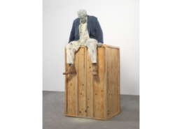 Urs Fischer Julian, 2014 Paraffin wax, microcrystalline wax, encaustic pigment, oil paint, steel, wicks - banner