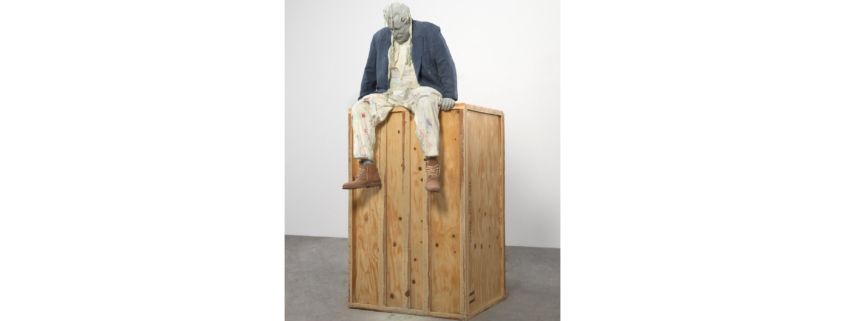 Urs Fischer Julian, 2014 Paraffin wax, microcrystalline wax, encaustic pigment, oil paint, steel, wicks - banner