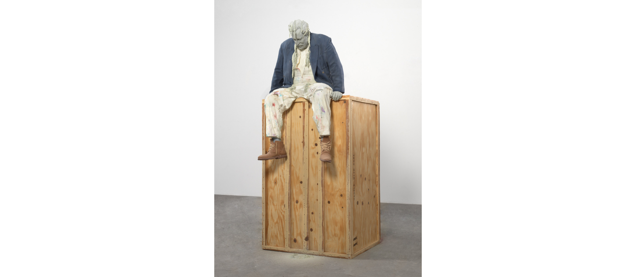Urs Fischer Julian, 2014 Paraffin wax, microcrystalline wax, encaustic pigment, oil paint, steel, wicks - banner