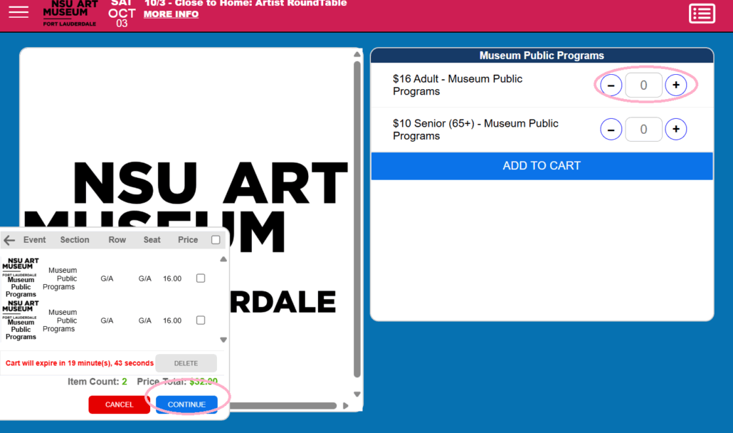 add tickets to cart add tickets to cart